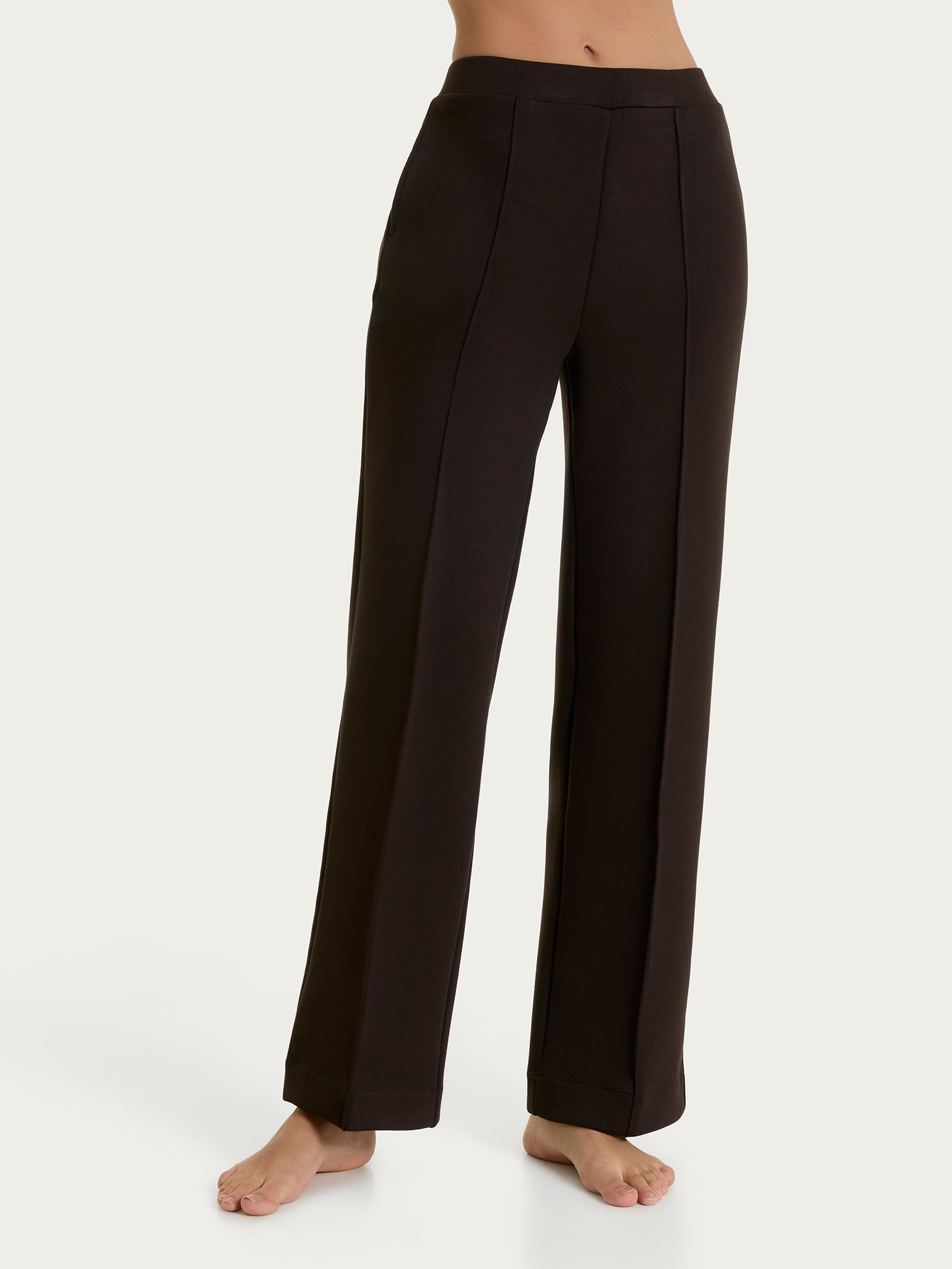 Ragno Homewear The Wide Leg pantalone Chocolate Torte in scuba