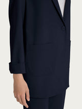 Ragno Compact Light blazer donna blu tessuto leggero