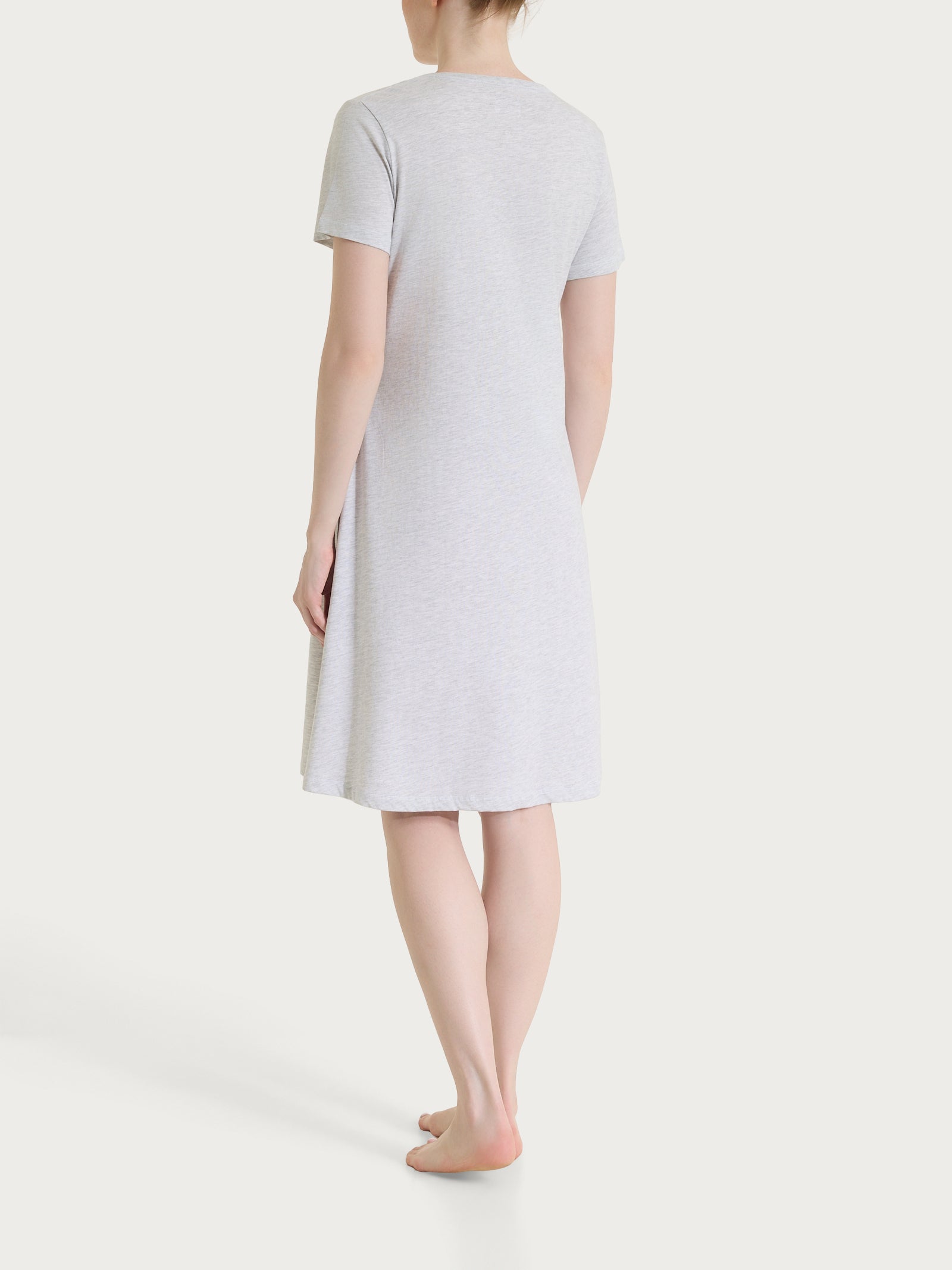 Ragno Jersey Cotone camicia notte maniche corte Ghiaia jersey