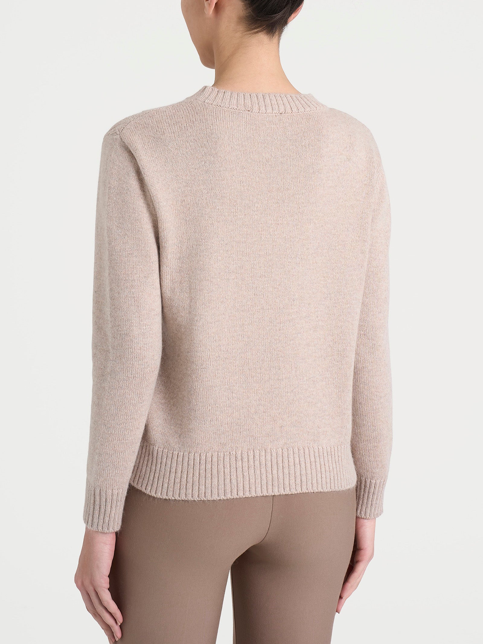 Ragno Natural Soft Maglia Girocollo Trecce Zenzero Melange