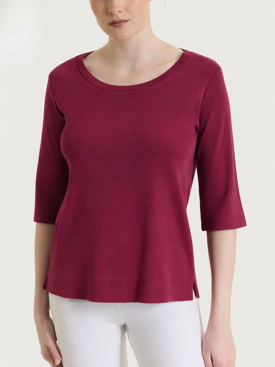 Ragno Eco Cotton maglietta 3/4 Beet Red cotone