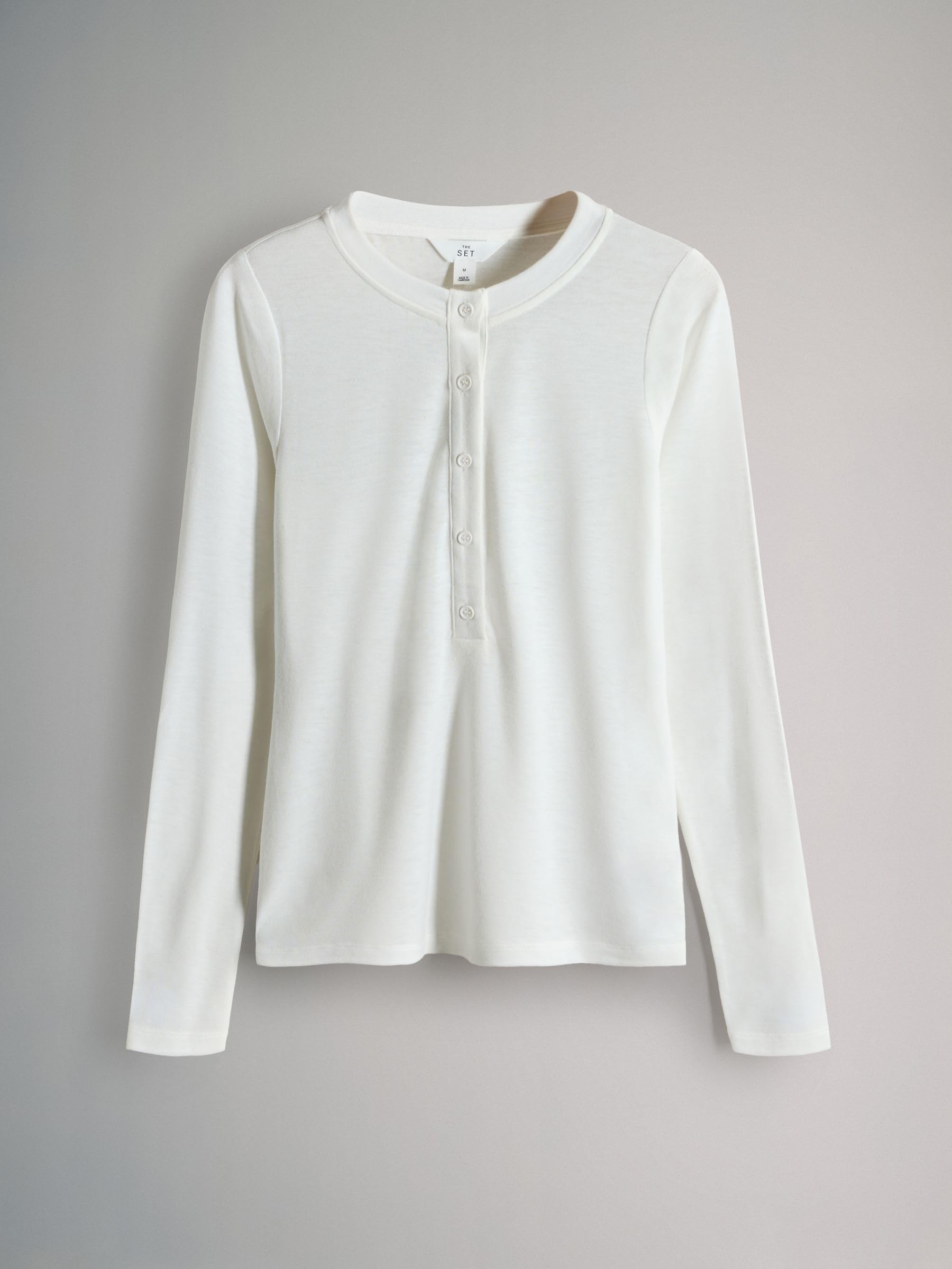 Next The Set Top Henley manica lunga confezione 3 trasparenti