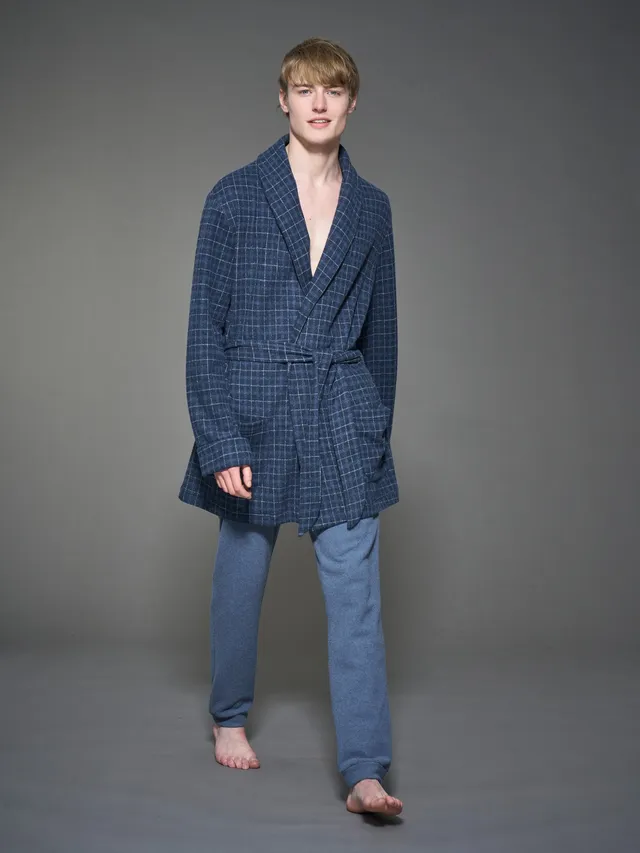Ragno Sport Vestaglia Corta Cotone Fantasia Indigo