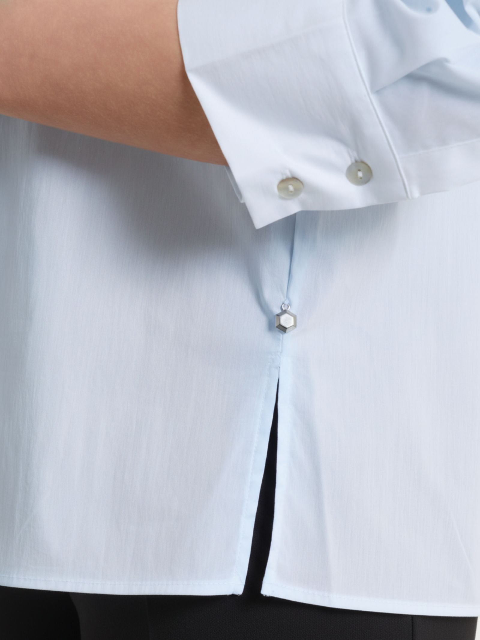 Ragno Puro Cotone camicia manica 3/4 Skyway azzurra