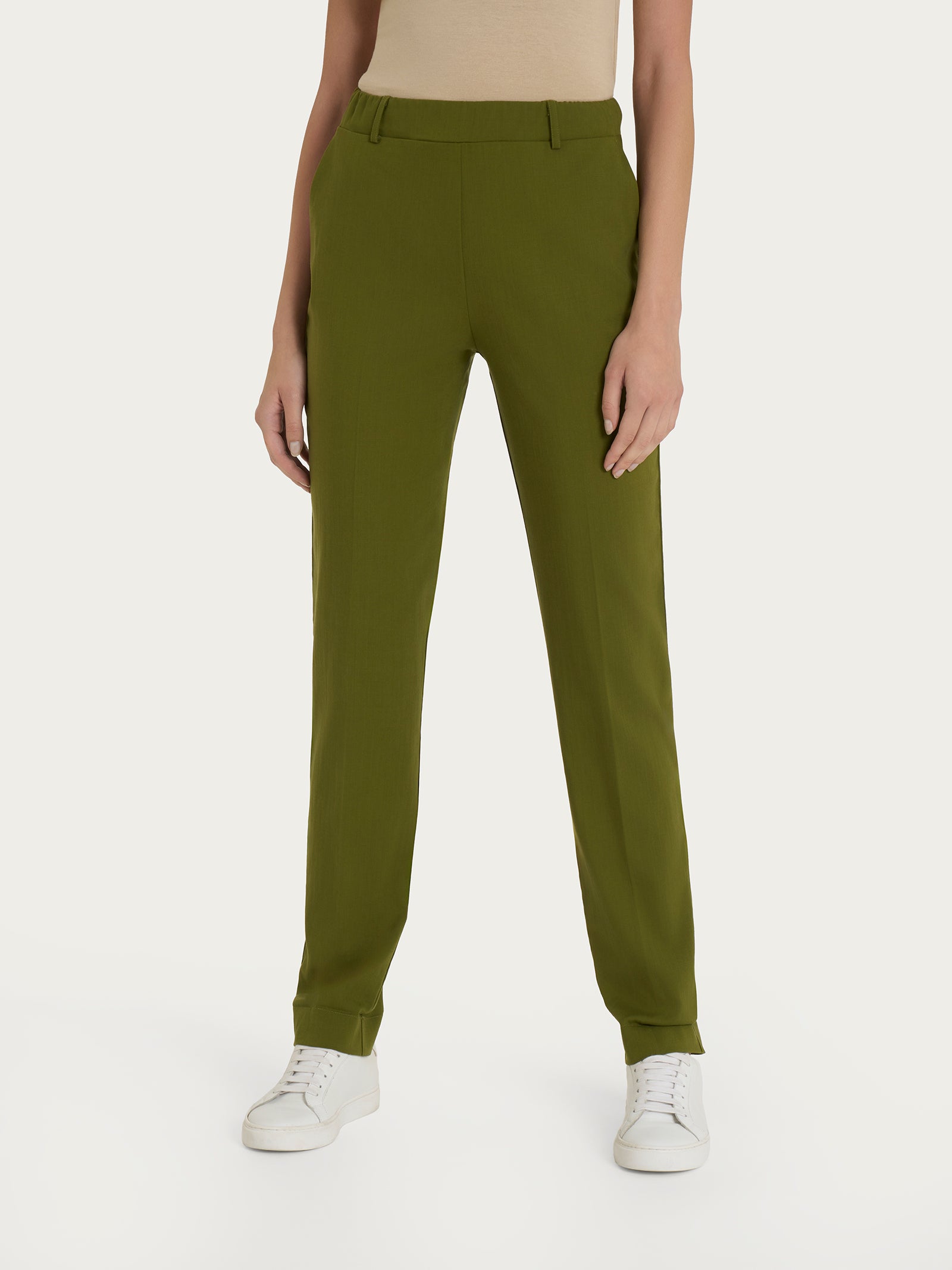 Ragno Super Natural The Chino pantalone slim tencel Sphagnum