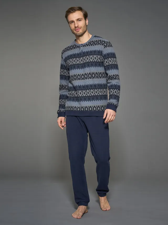 Ragno Sport Pigiama Lungo Serafino cotone caldo Fucile Mel