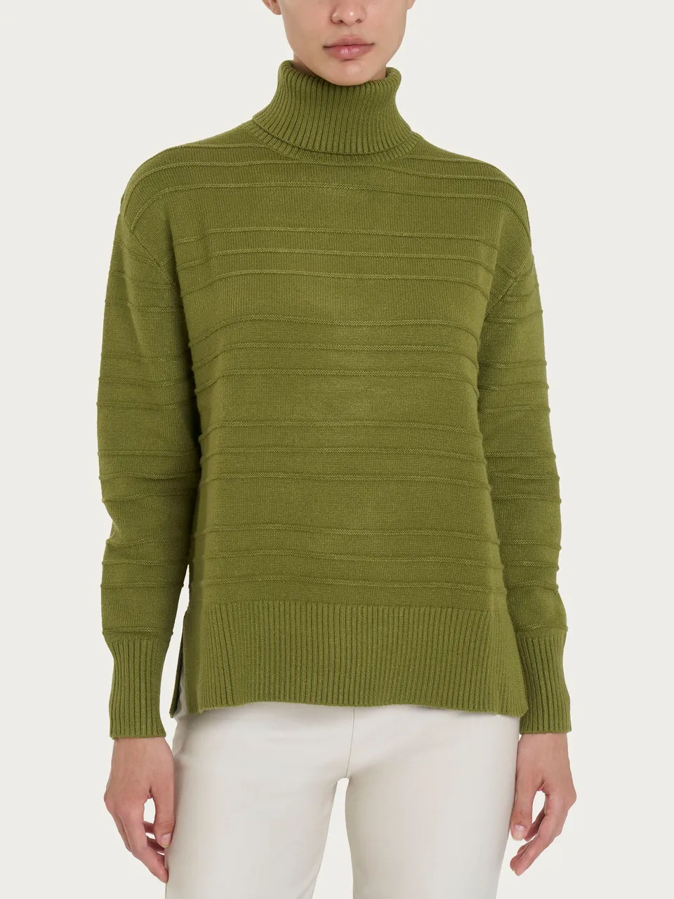 Ragno Super Soft Dolcevita Maglia Sphagnum misto viscosa