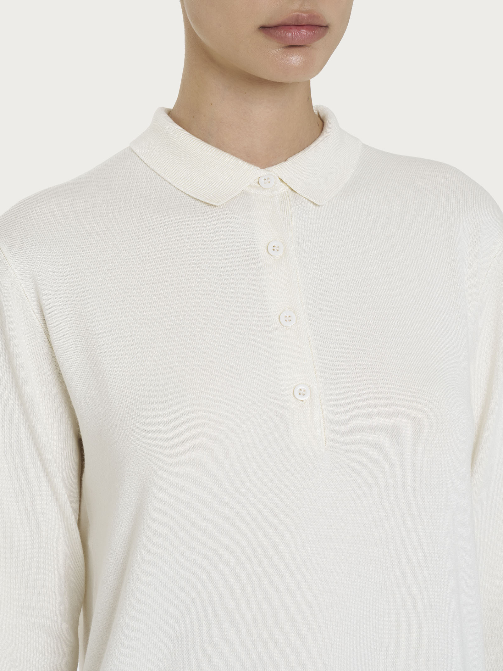 Ragno Four Seasons Polo Maglia Donna Viscosa Avorio