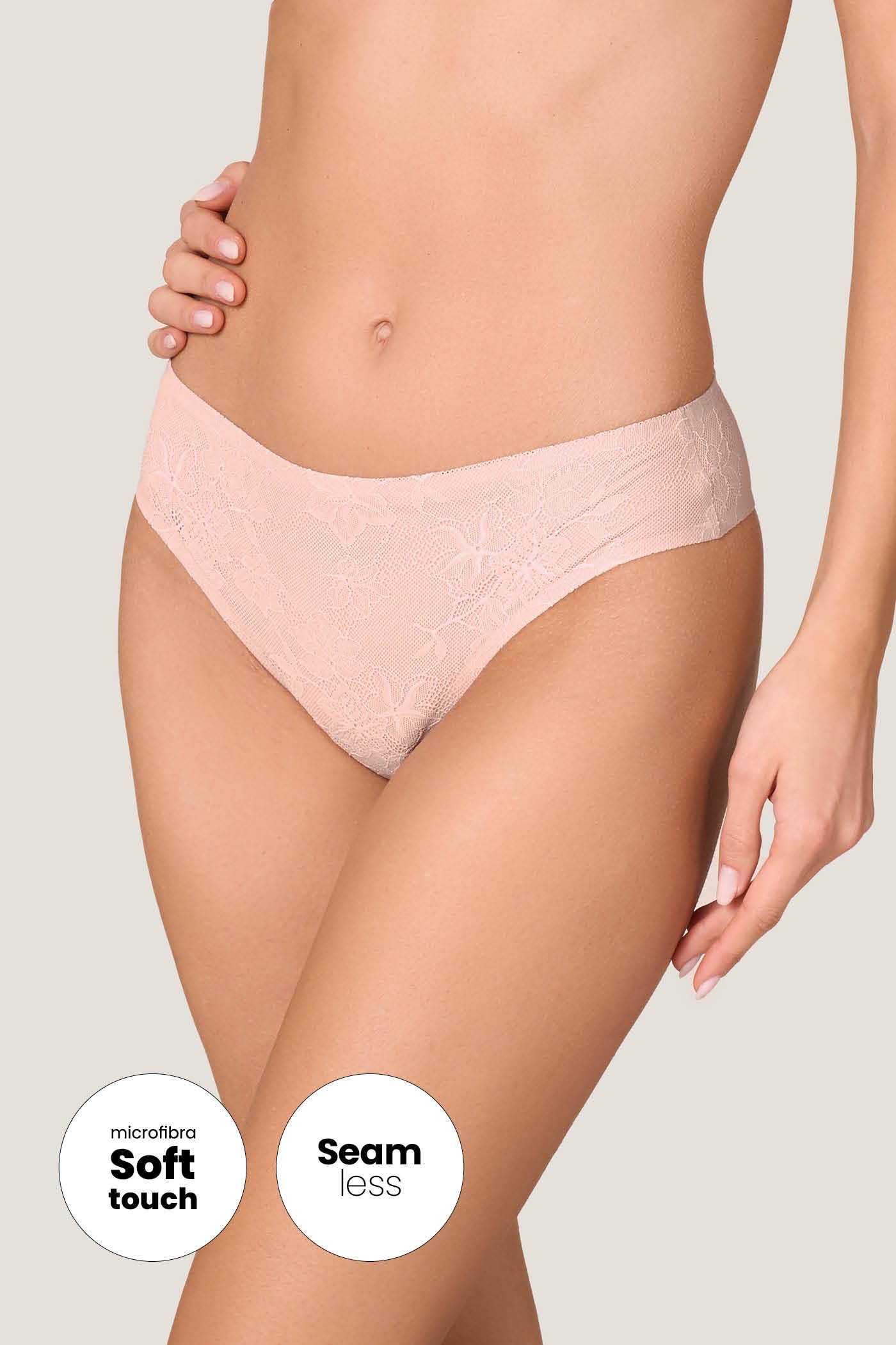 Goldenpoint Seamless Lace brasiliana pizzo fianco medio