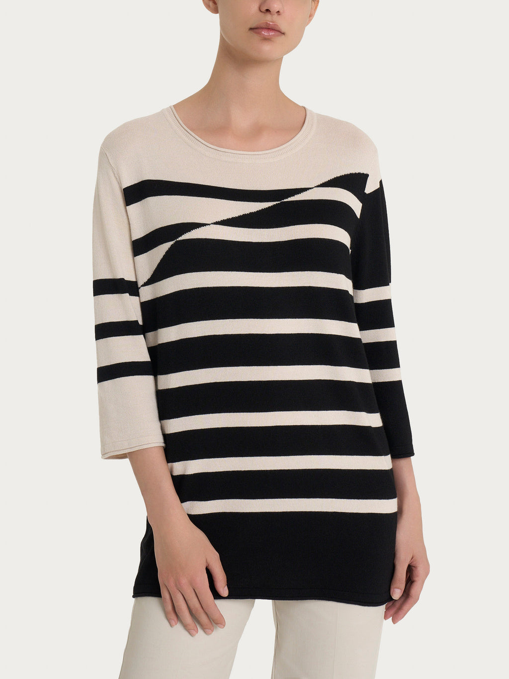 Ragno Comfort maglia girocollo Summertime viscosa Champignon