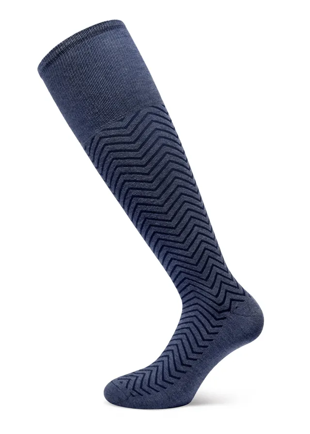 Philippe Matignon Cardiff calza lunga uomo viscosa cashmere chevron