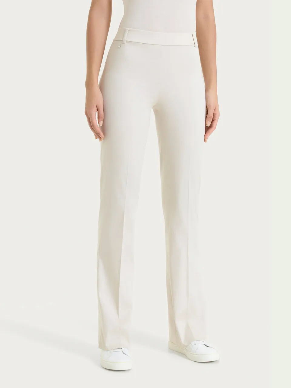 Ragno Satin Power Pantalone Flare Champignon cotone