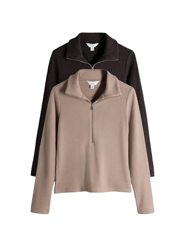 Geo Next The Set maglione collo alto donna 2 pezzi coste zip