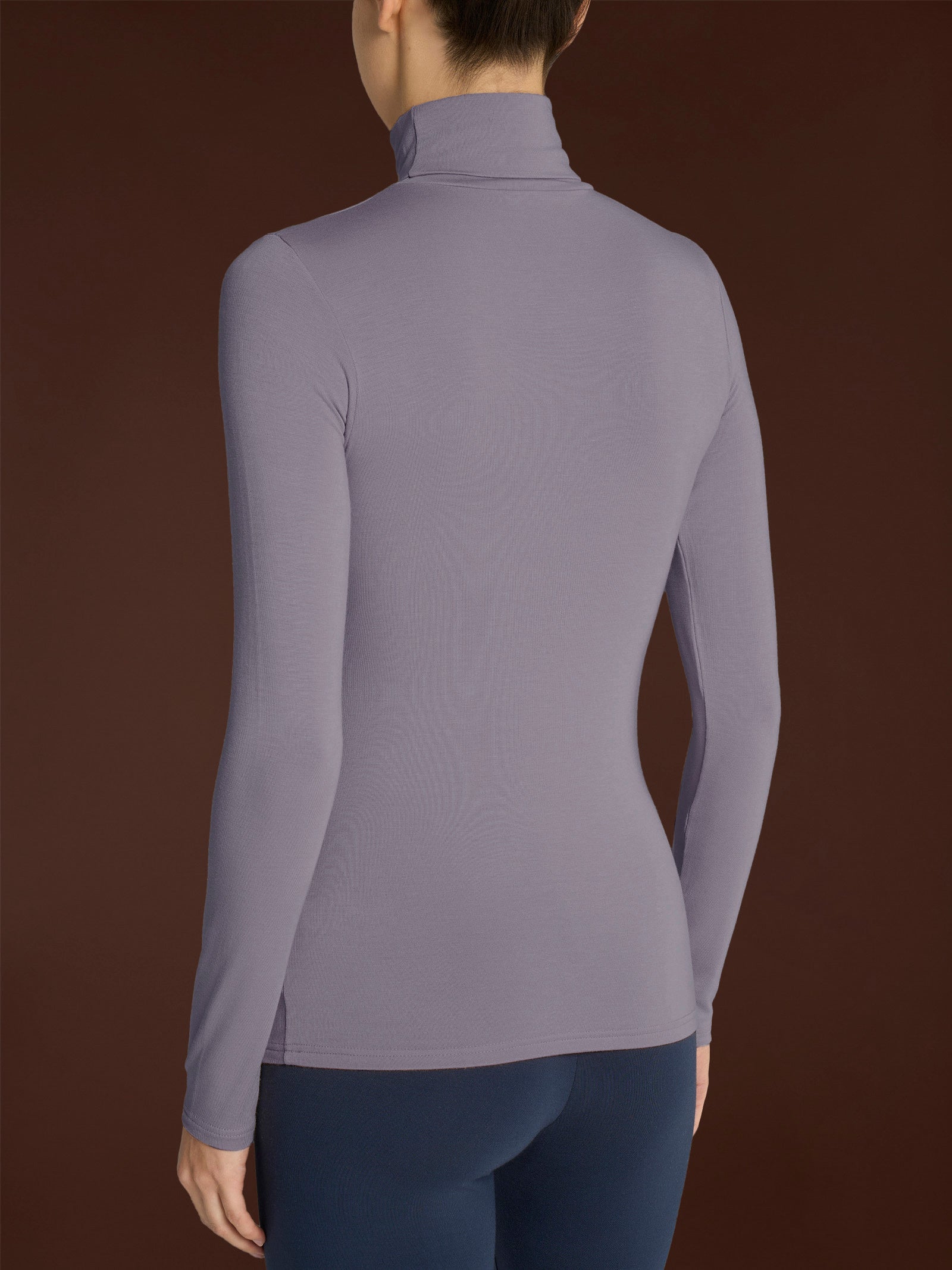Ragno Eco Viscosa Dolcevita Maglia Thistle elasticizzata