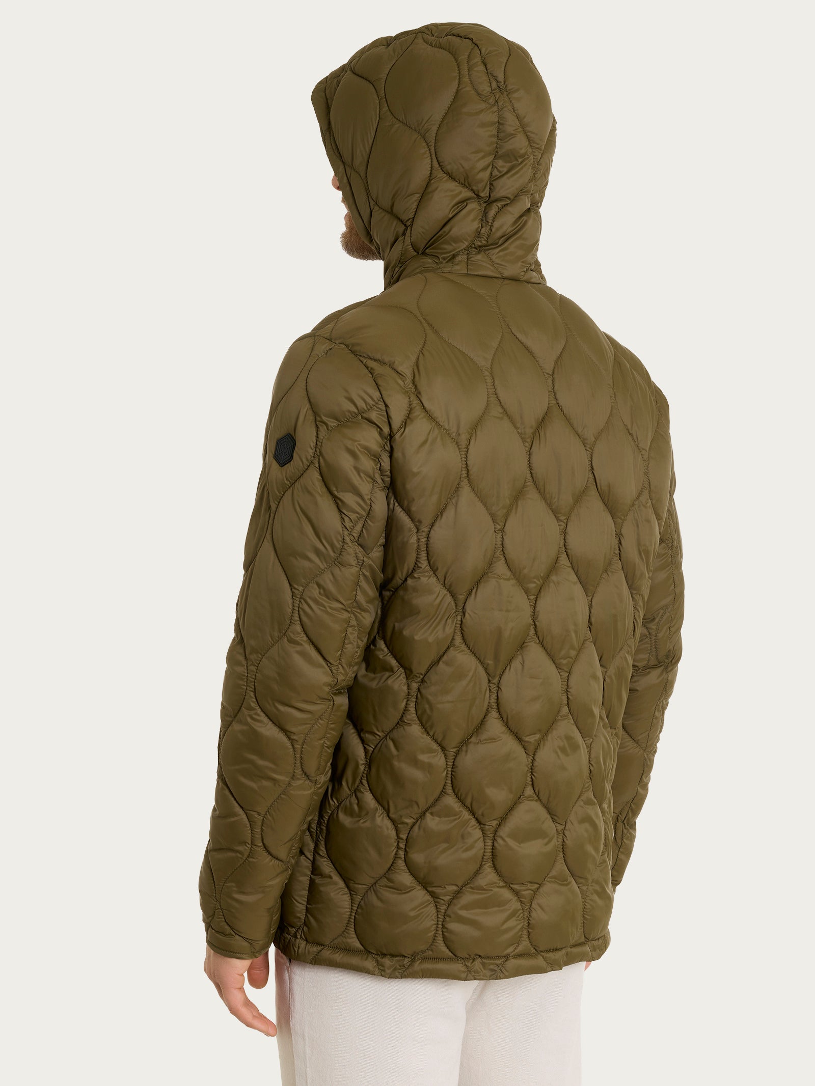 Ragno Onion Quilt piumino cappuccio uomo Dark Olive
