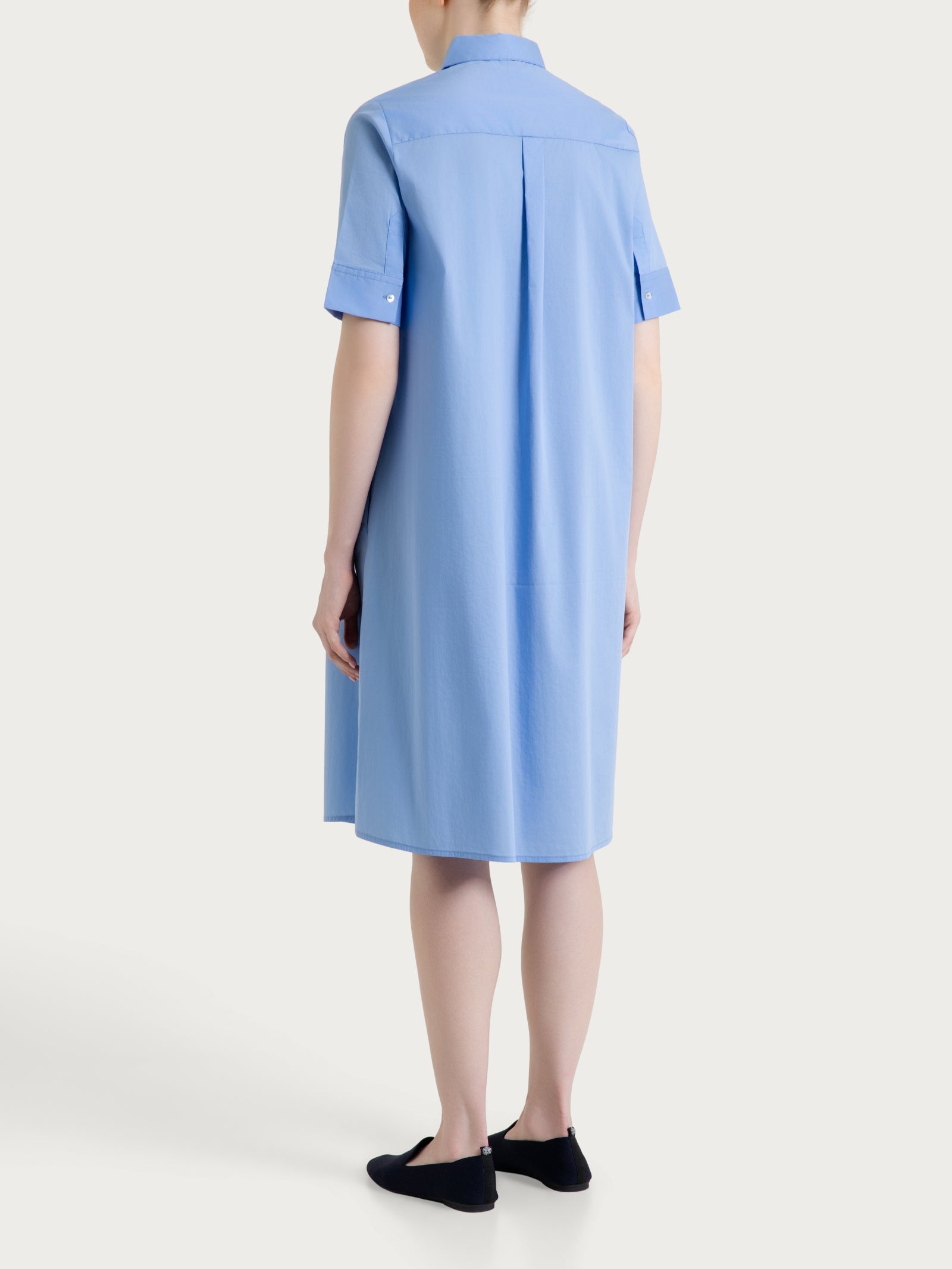 Ragno Puro Cotone Abito Collo Camicia Bel Air Blue poplin