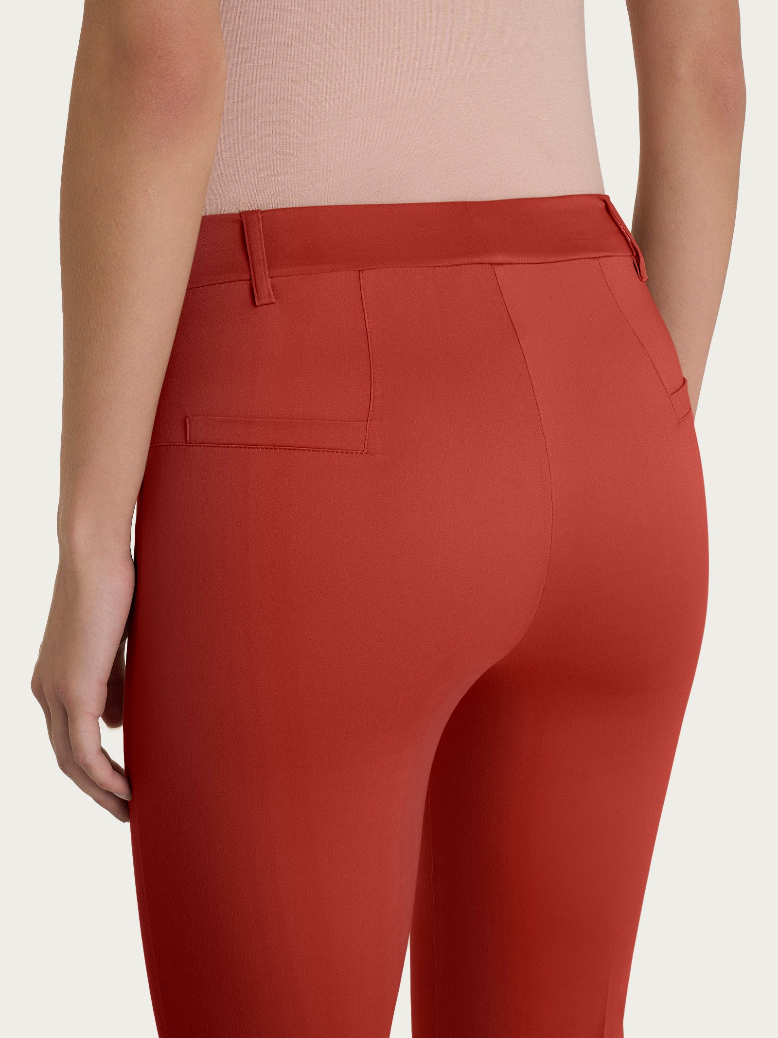 Ragno Pantalone Donna Red Ochre Flare Satin Power