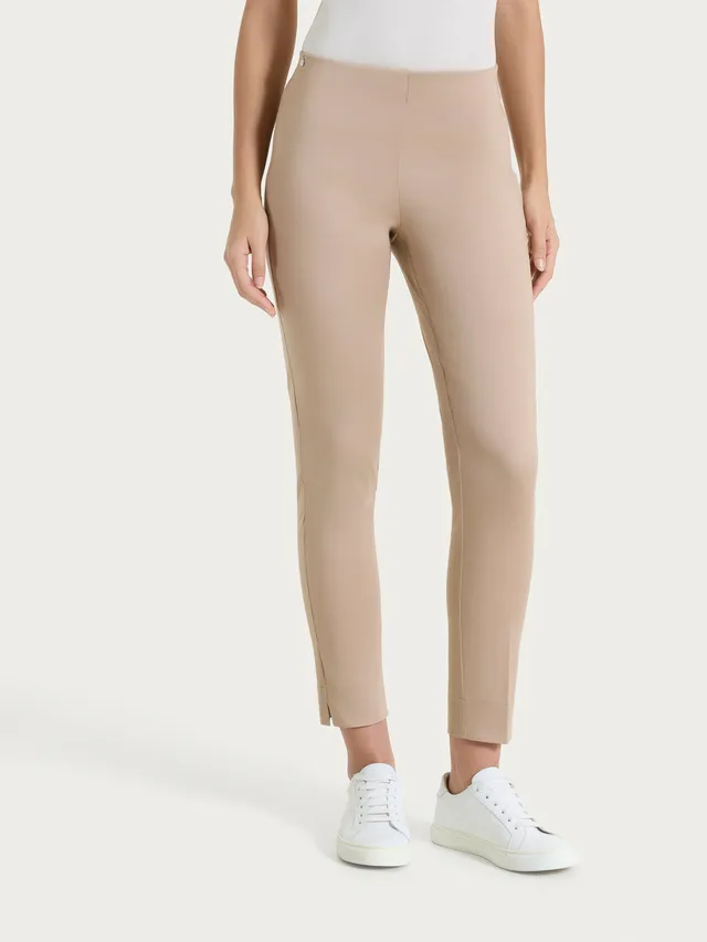 Ragno Satin Power pinocchietto spacco pantalone donna taupe skinny