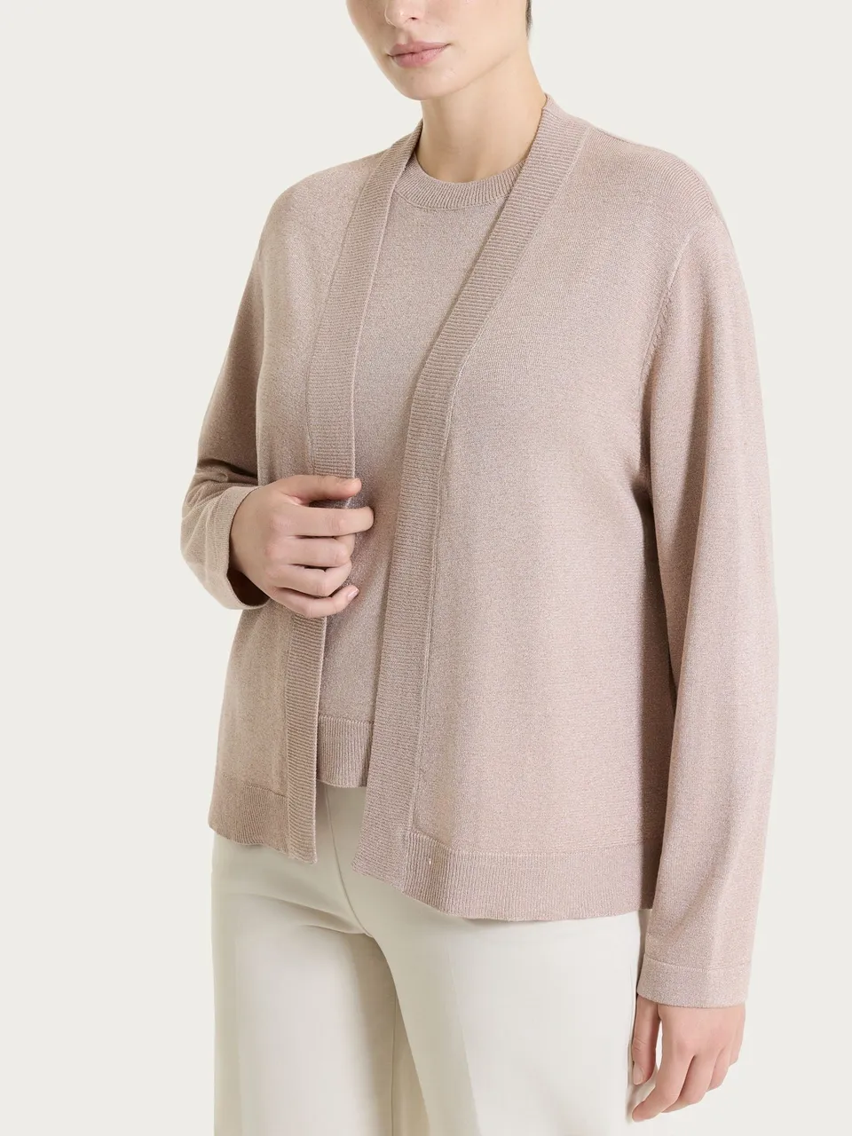 Ragno Summertime Cardigan lurex Sphinx aperto manica lunga