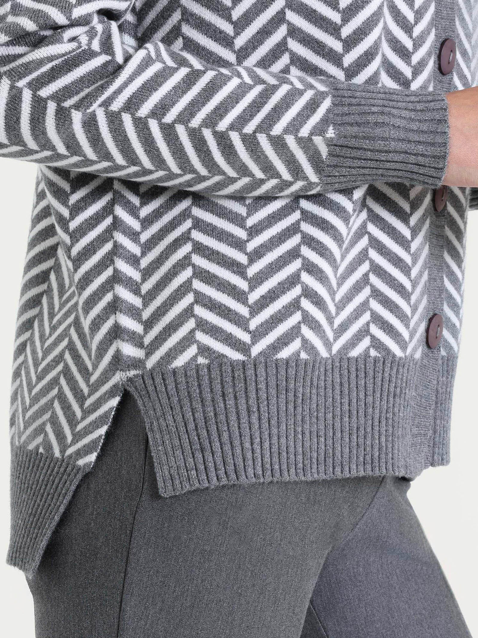 Ragno Super Soft cardigan corto Fant Ferro Mel spigato