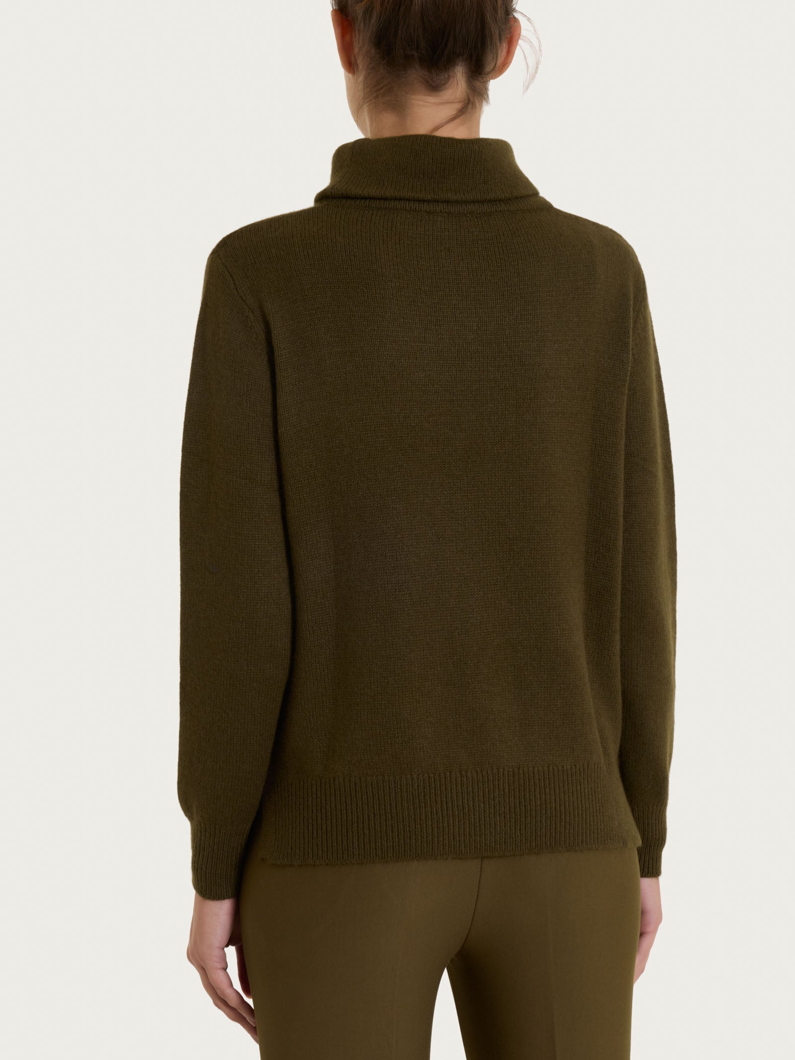 Ragno Natural Soft Maglia Collo Ciambella Dark Olive Boxy