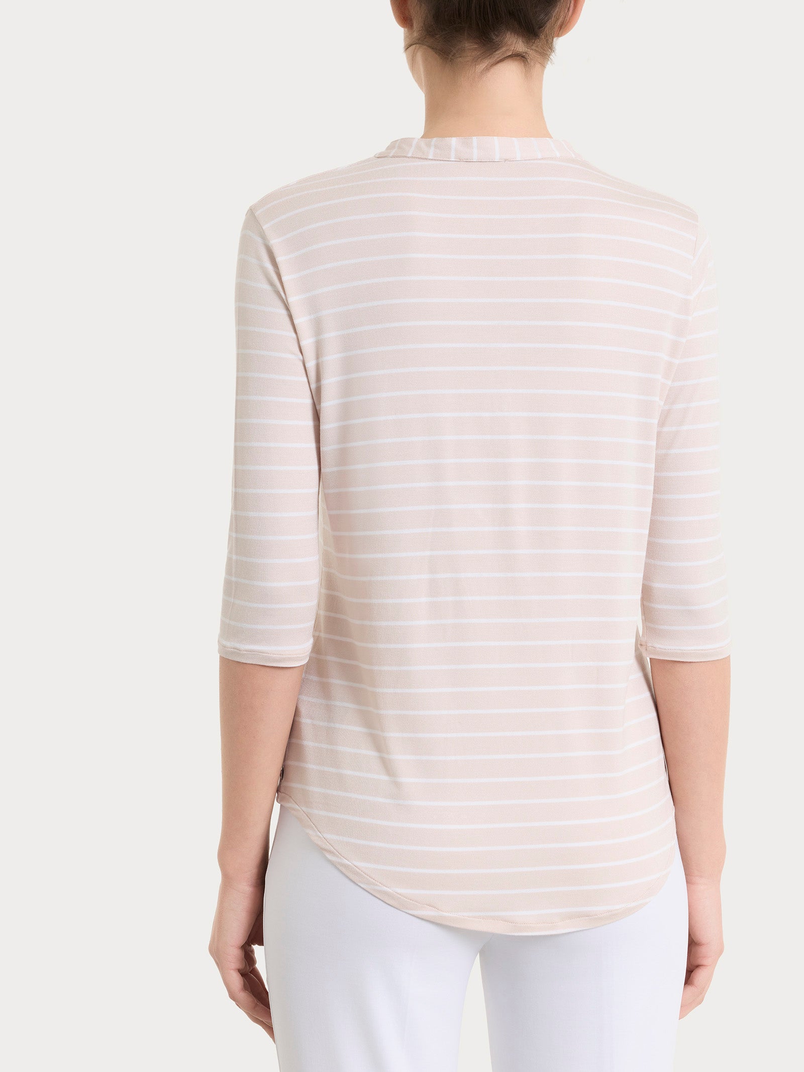 Ragno Summer Light Piquet Maglietta Righe Almond Peach