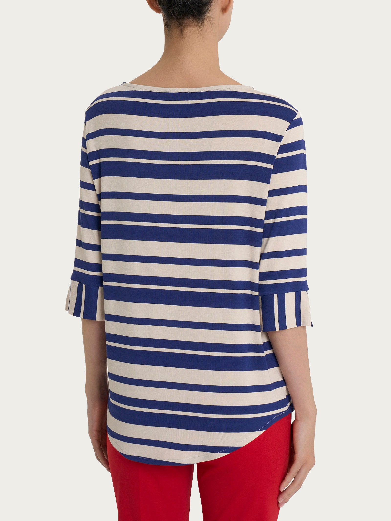 Ragno Viscosa Summer Stripes Maglietta Donna Blueberry Righe