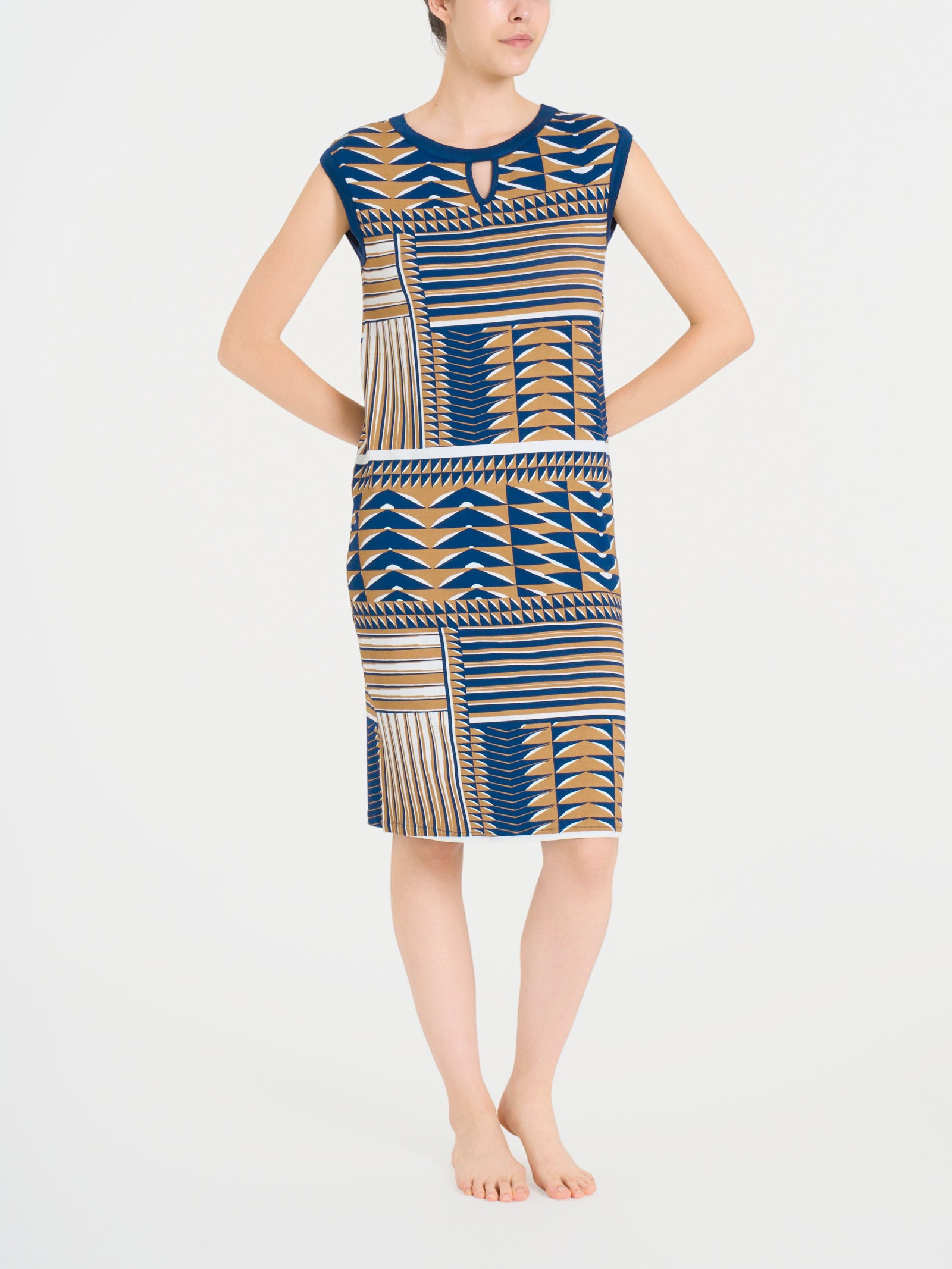 Ragno Beachwear Abito Smanicato Viscosa Indian Tan