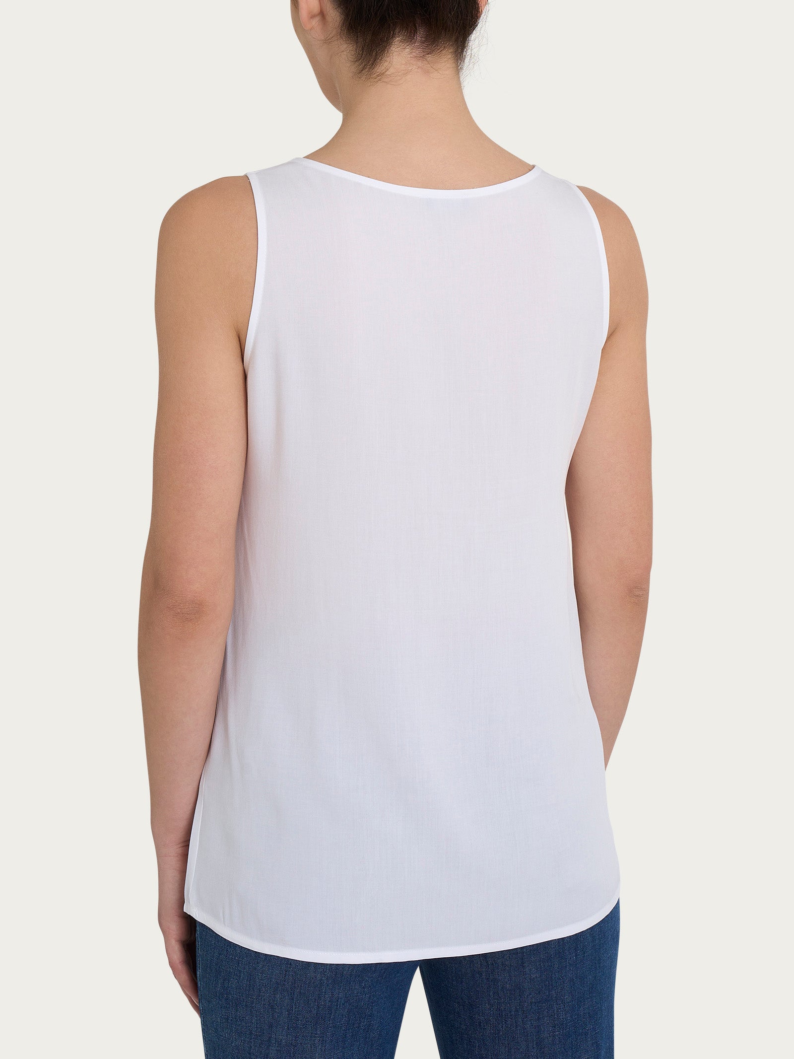 Ragno EcoSeta Top Smanicato Bianco Spalla Larga Fluido