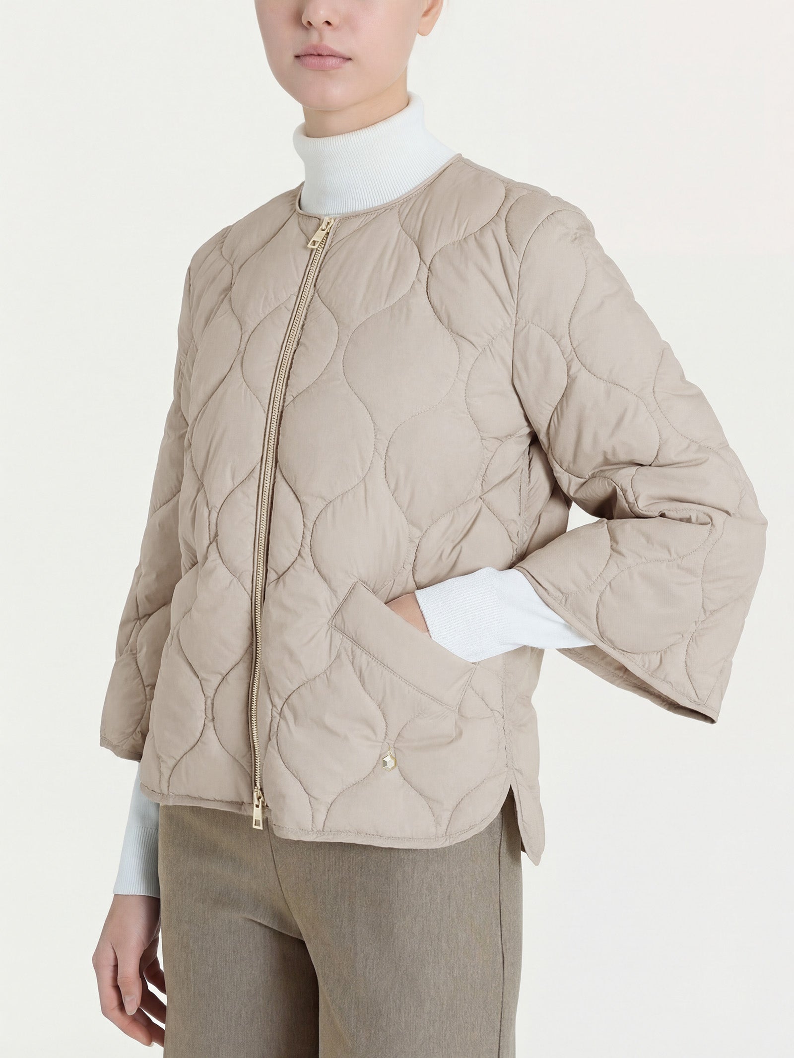 Ragno Onion Quilt piumino donna marrone Crockery
