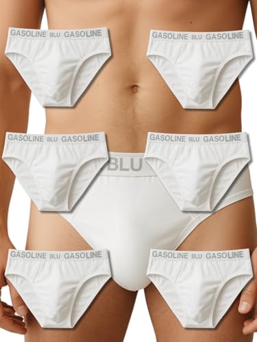 Gasoline Blu slip uomo cotone elasticizzato 6 pezzi taglia L