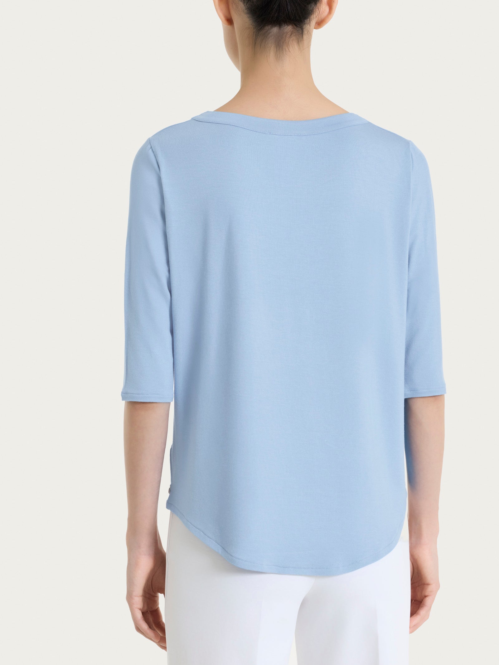 Ragno Viscosa Summer maglietta girocollo Dusty Blue viscosa