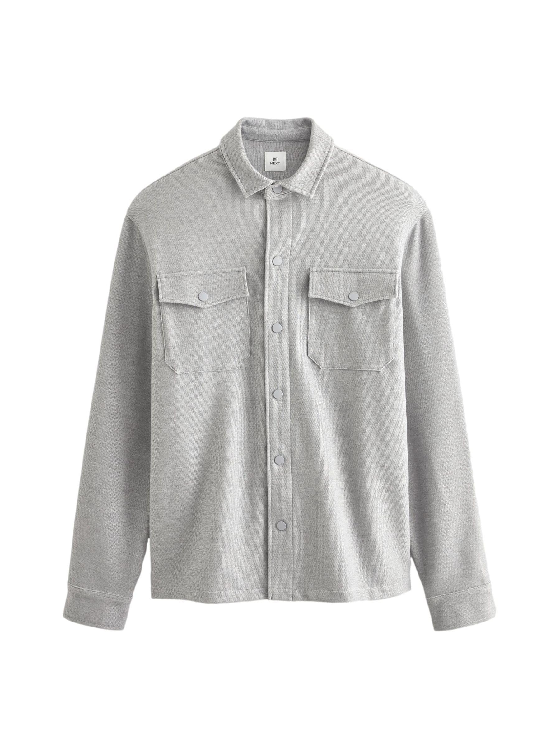 Next giacca camicia uomo twill jersey bottoni L
