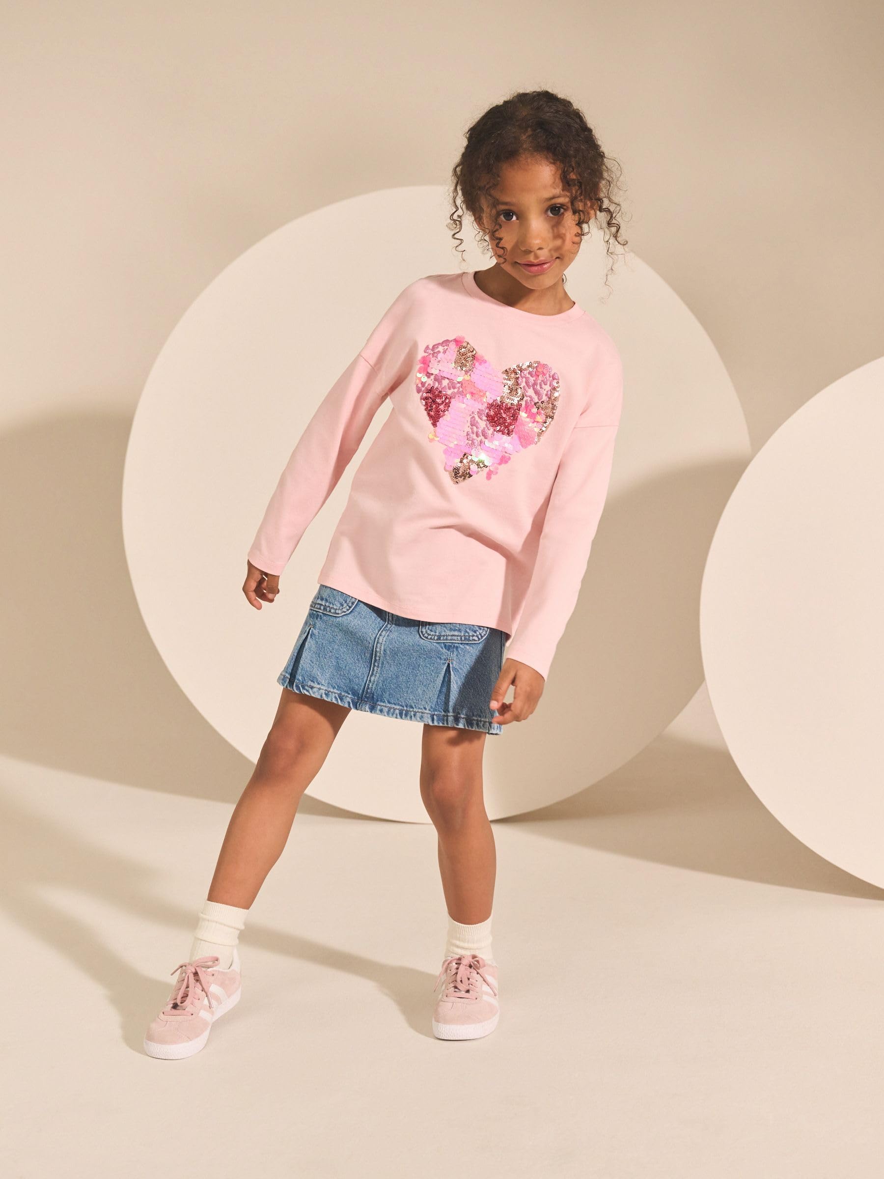 Next top paillettes bambina maniche 3/4