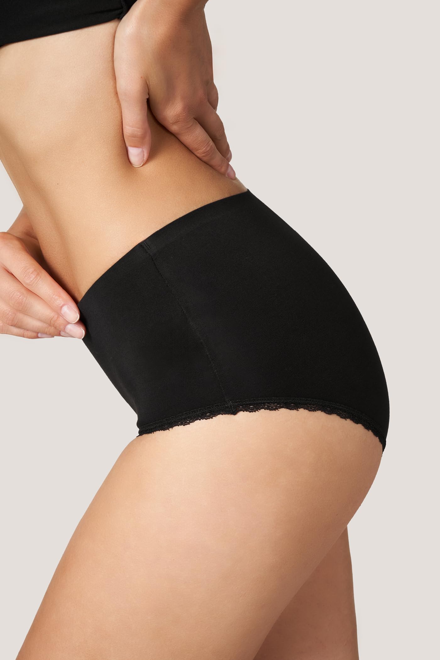 Goldenpoint culotte fianco alto viscosa pizzo cotone