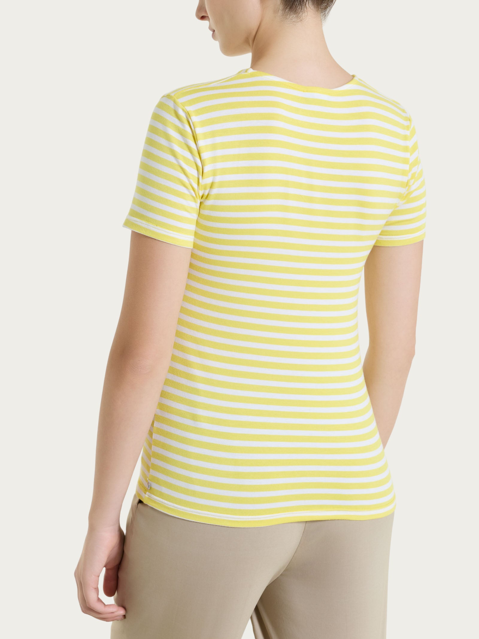 Ragno Viscosa Summer Maglietta Rigata Acacia Skinny