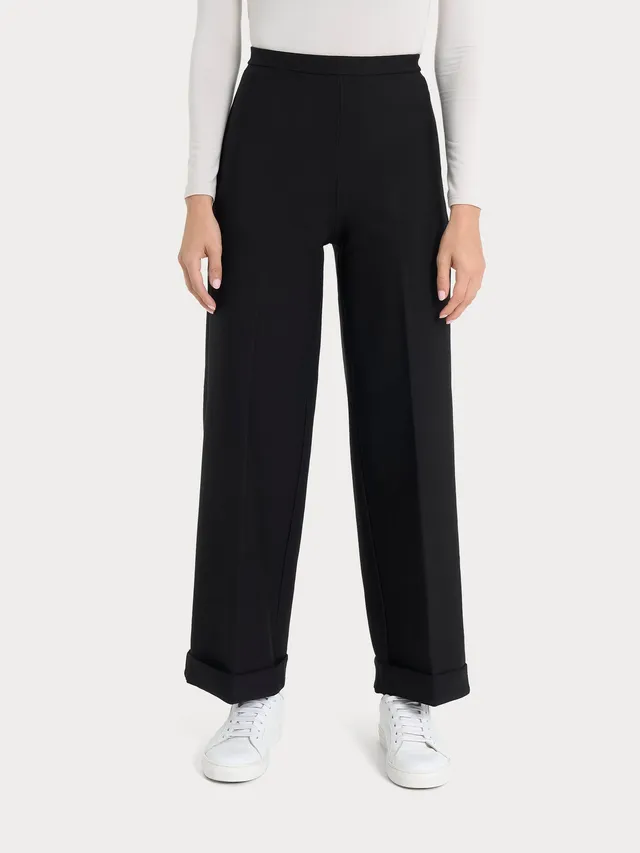 Ragno Compact The Cropped Pantalone Modellante Nero