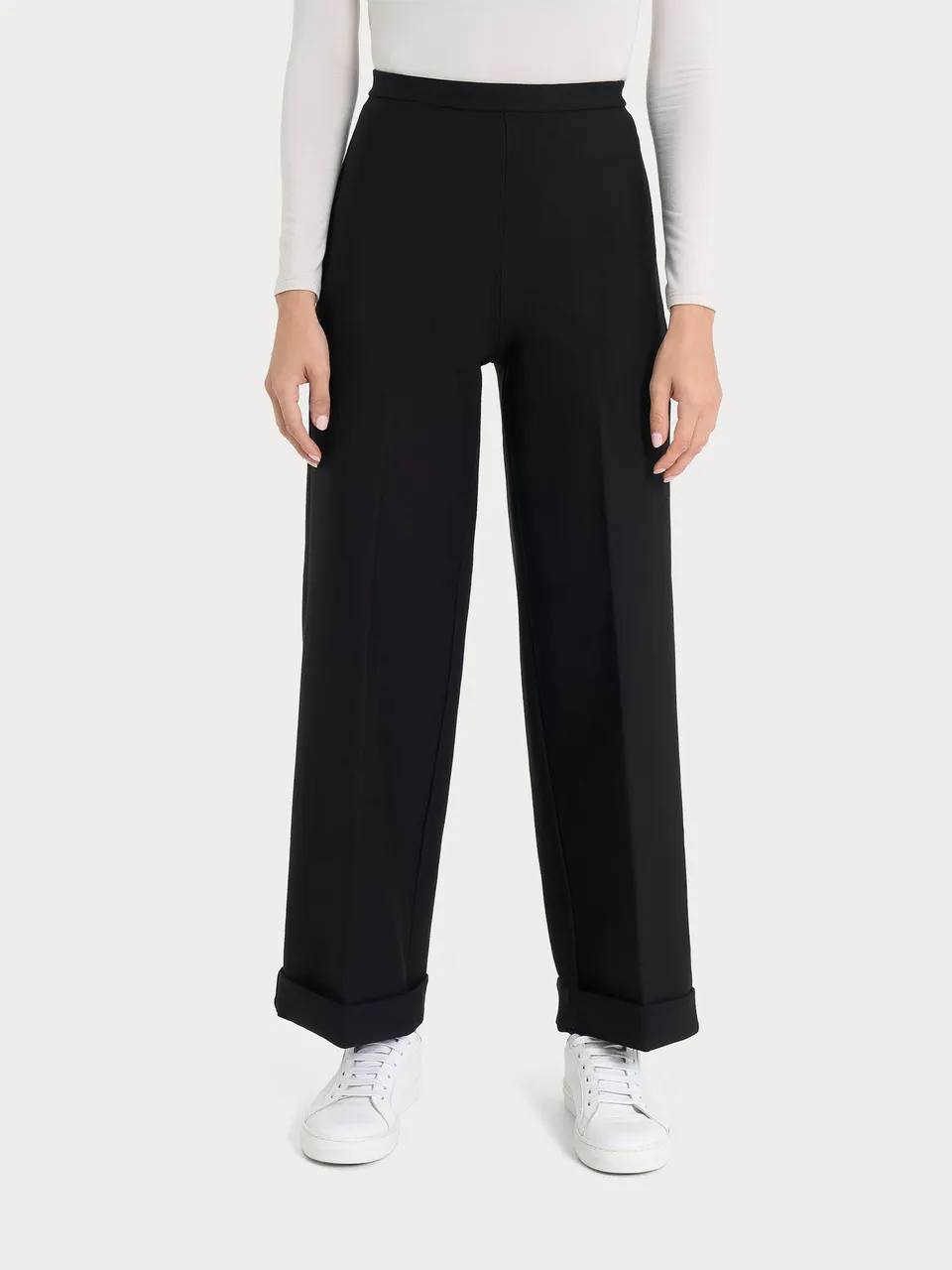 Ragno Compact The Cropped Pantalone Modellante Nero