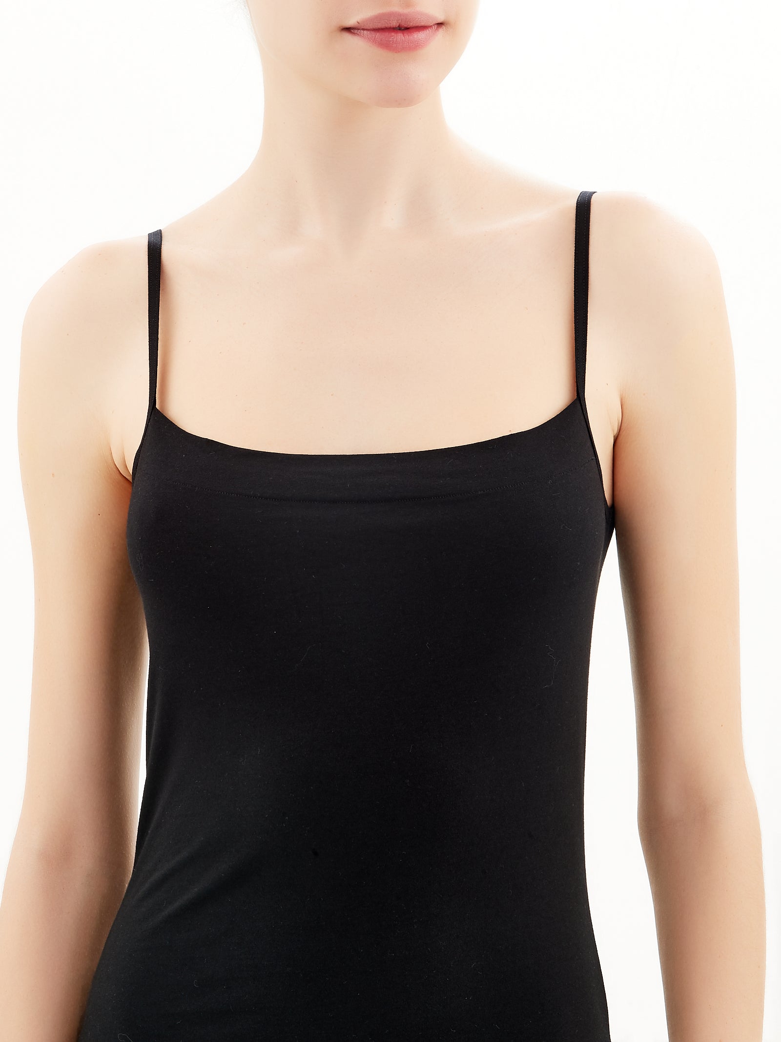 Ragno Invisible Top cotone elasticizzato Nero