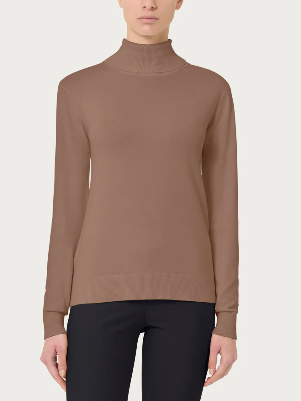 Ragno Four Seasons maglione lupetto viscosa Pine Bark