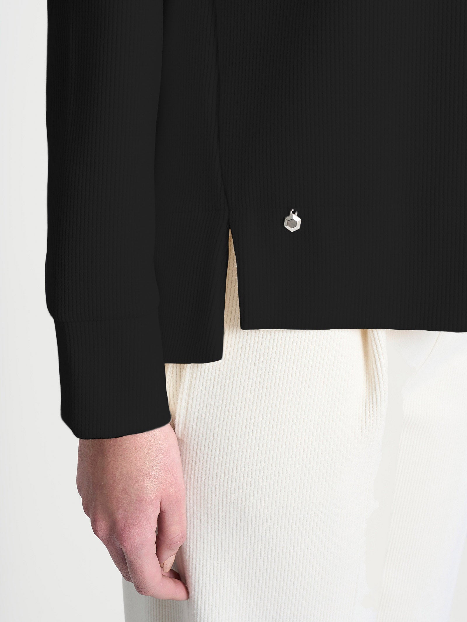 Ragno Relaxed Wardrobe felpa collo ciambella Velvet nero calda