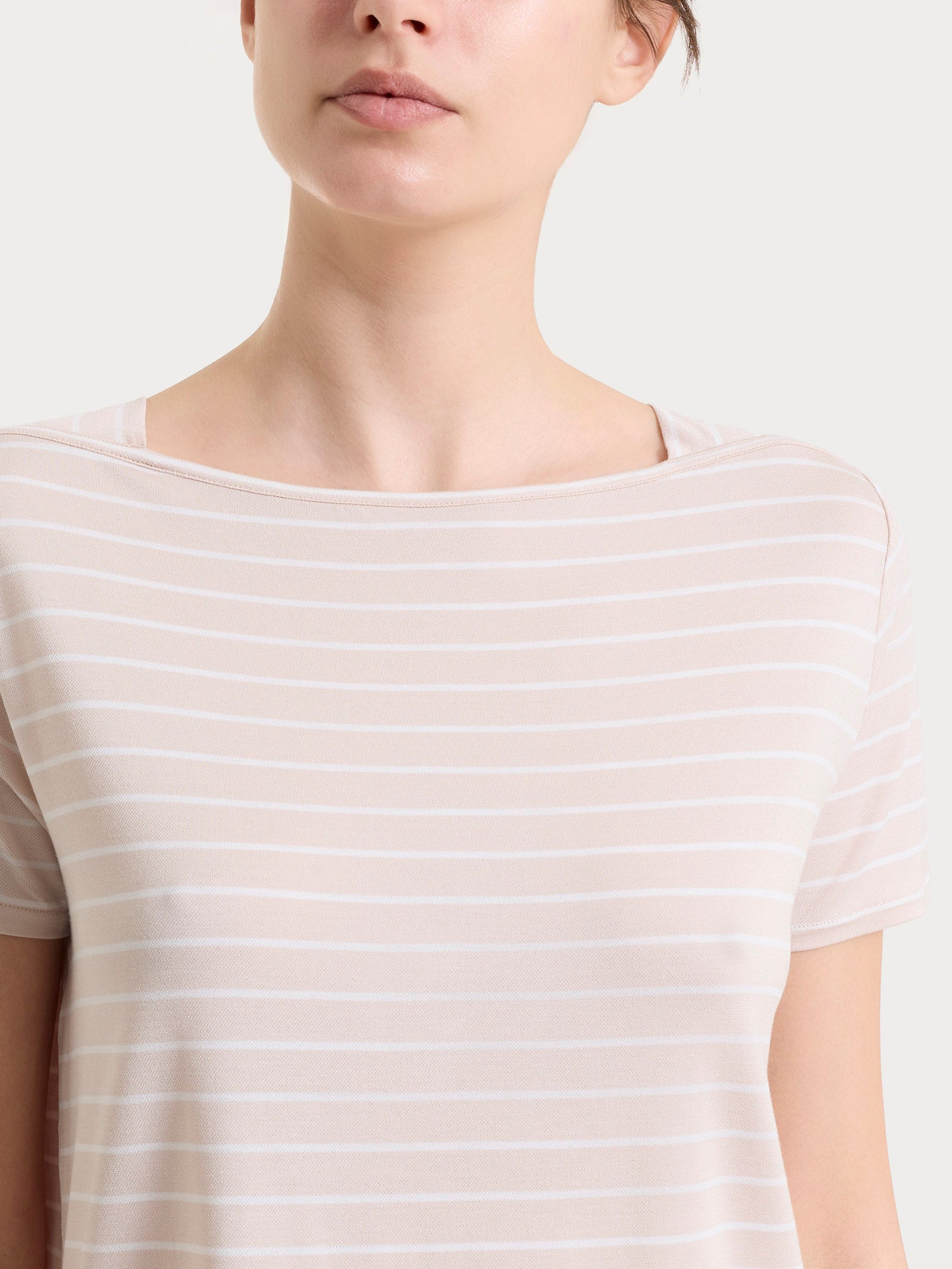 Ragno Summer Light Maglietta Righe Barchetta Almond Peach