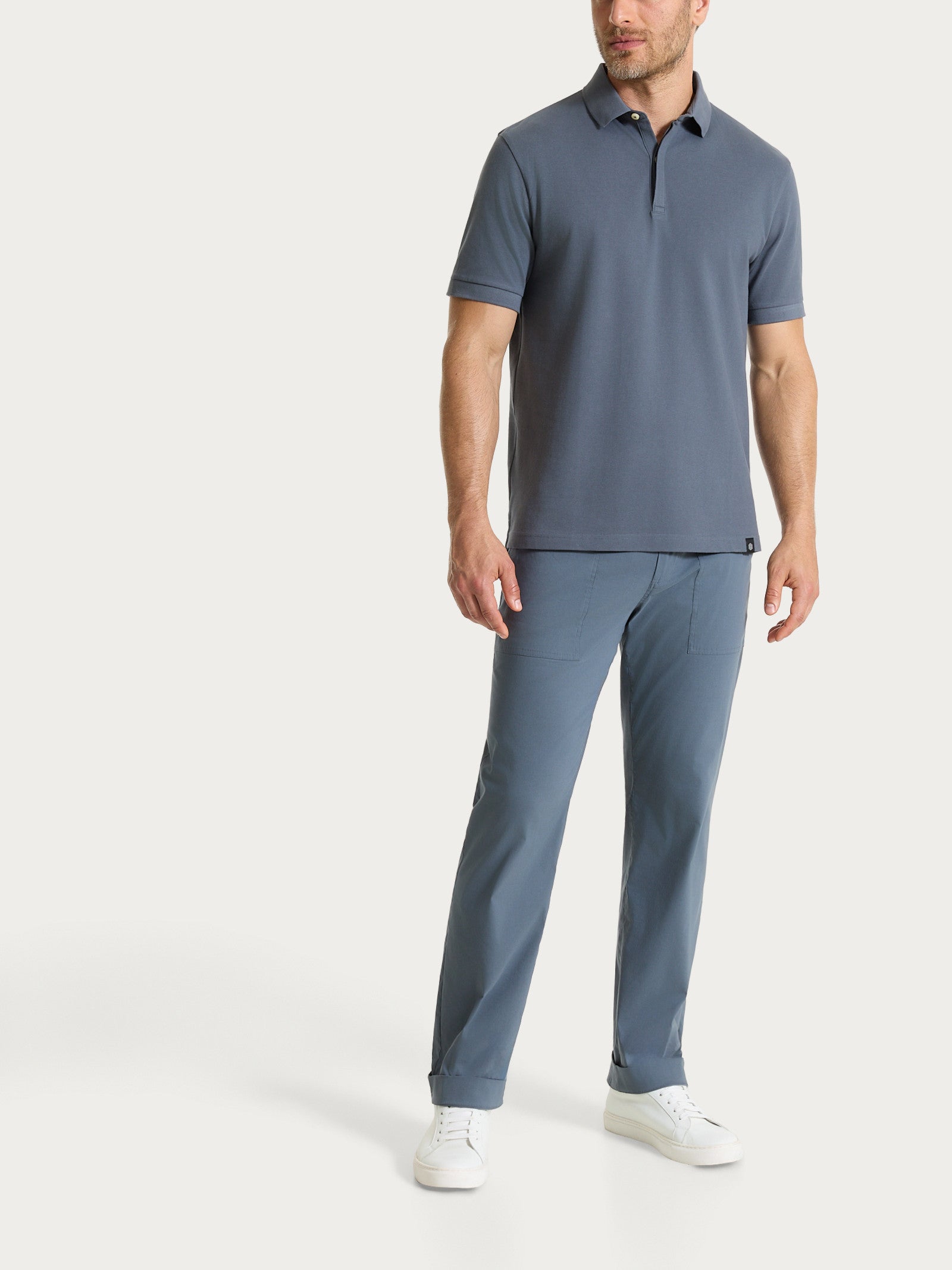Ragno Cotton Piquet Stretch polo uomo cotone turbulence