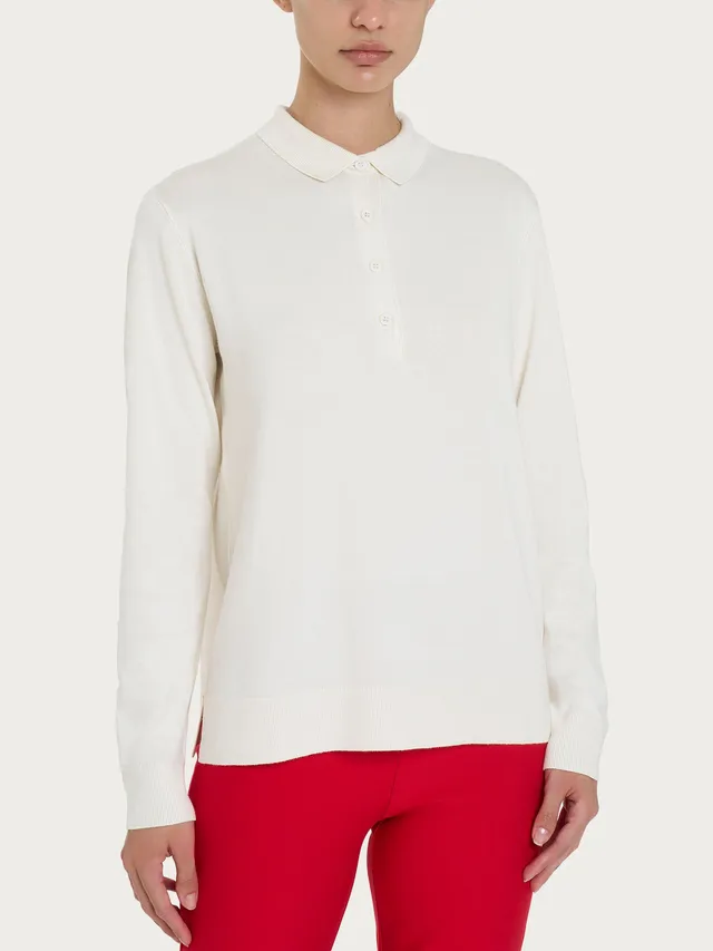 Ragno Four Seasons Polo Maglia Donna Viscosa Avorio