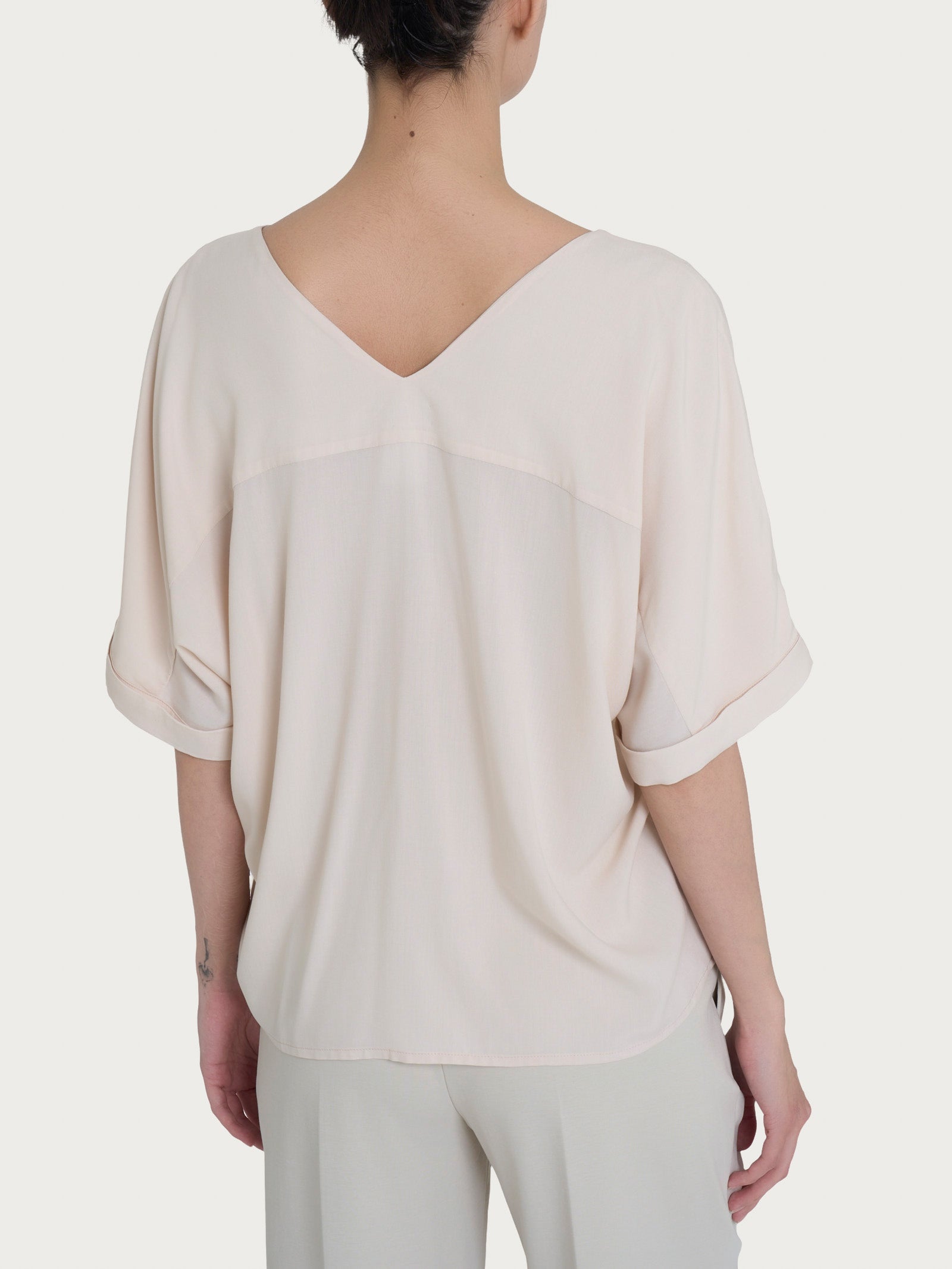 Ragno Ecoseta Blusa Scollo V Kimono Champignon