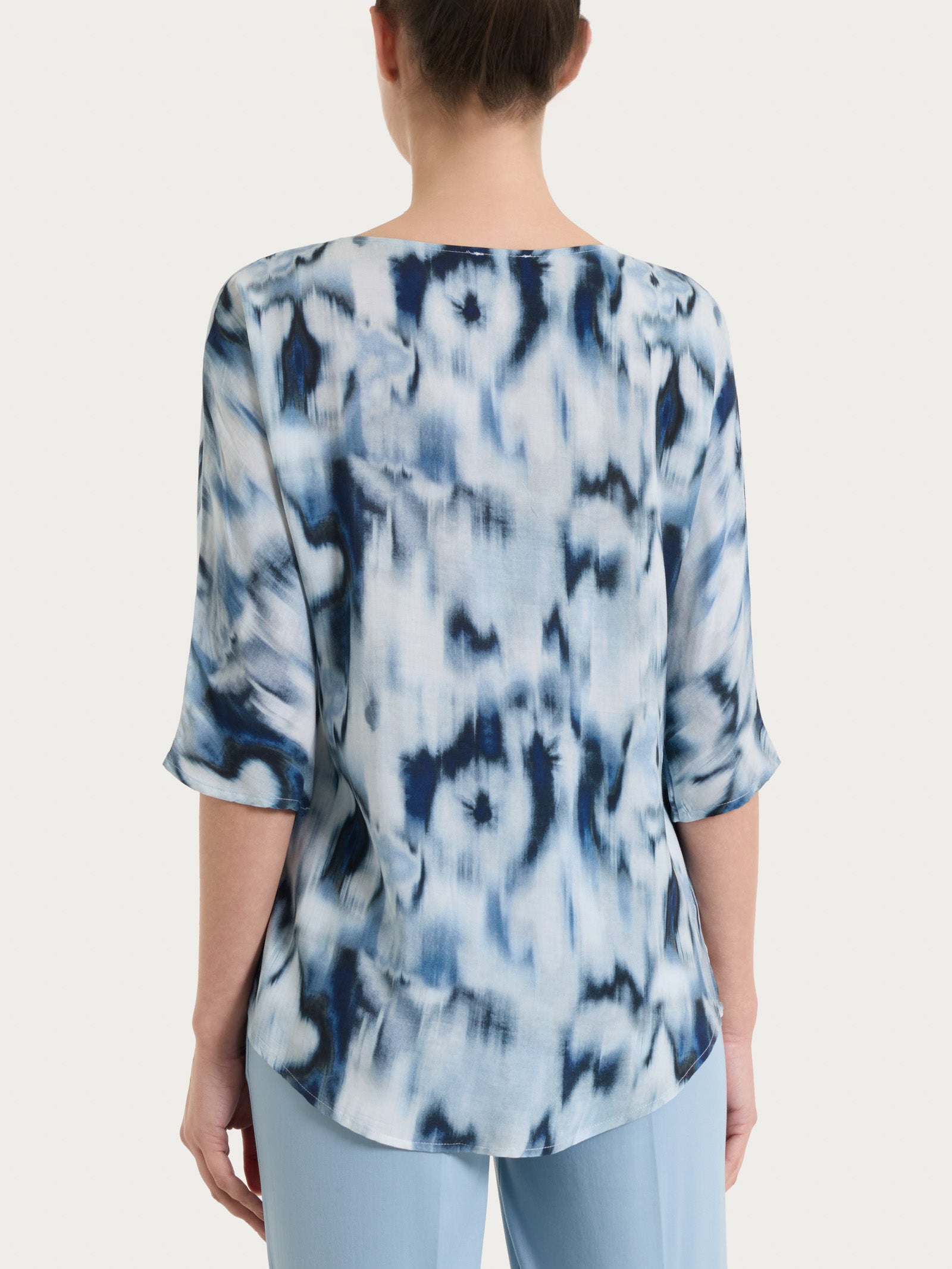 Ragno EcoSeta blusa manica 3/4 fantasia Oceana viscosa