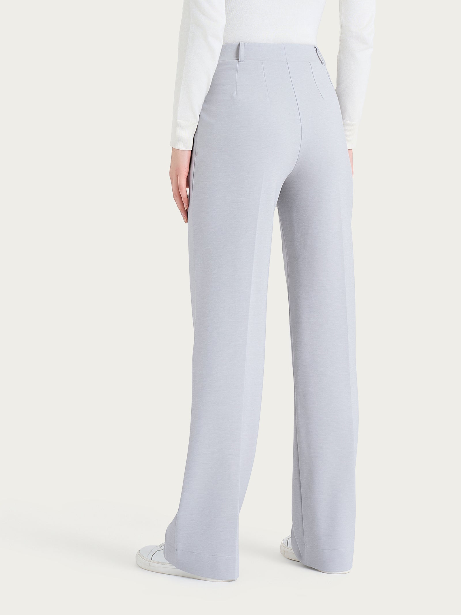 Ragno Cashmere Compact Pantalone Ampio pantalone ghiaia mel tasche