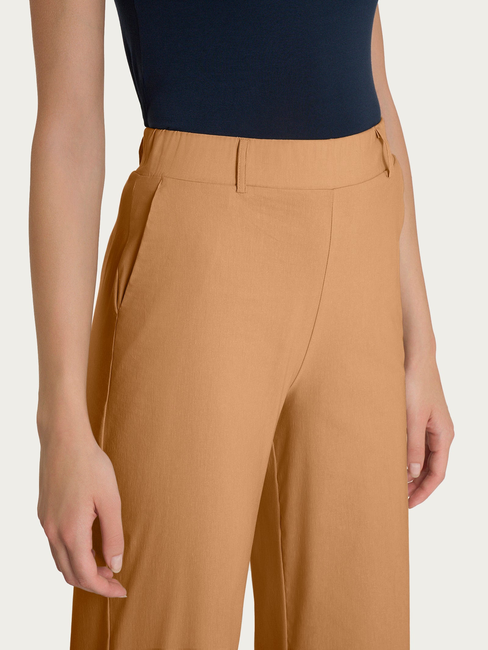 Ragno Super Fresh The Wide Leg pantalone Biscuit con tasche