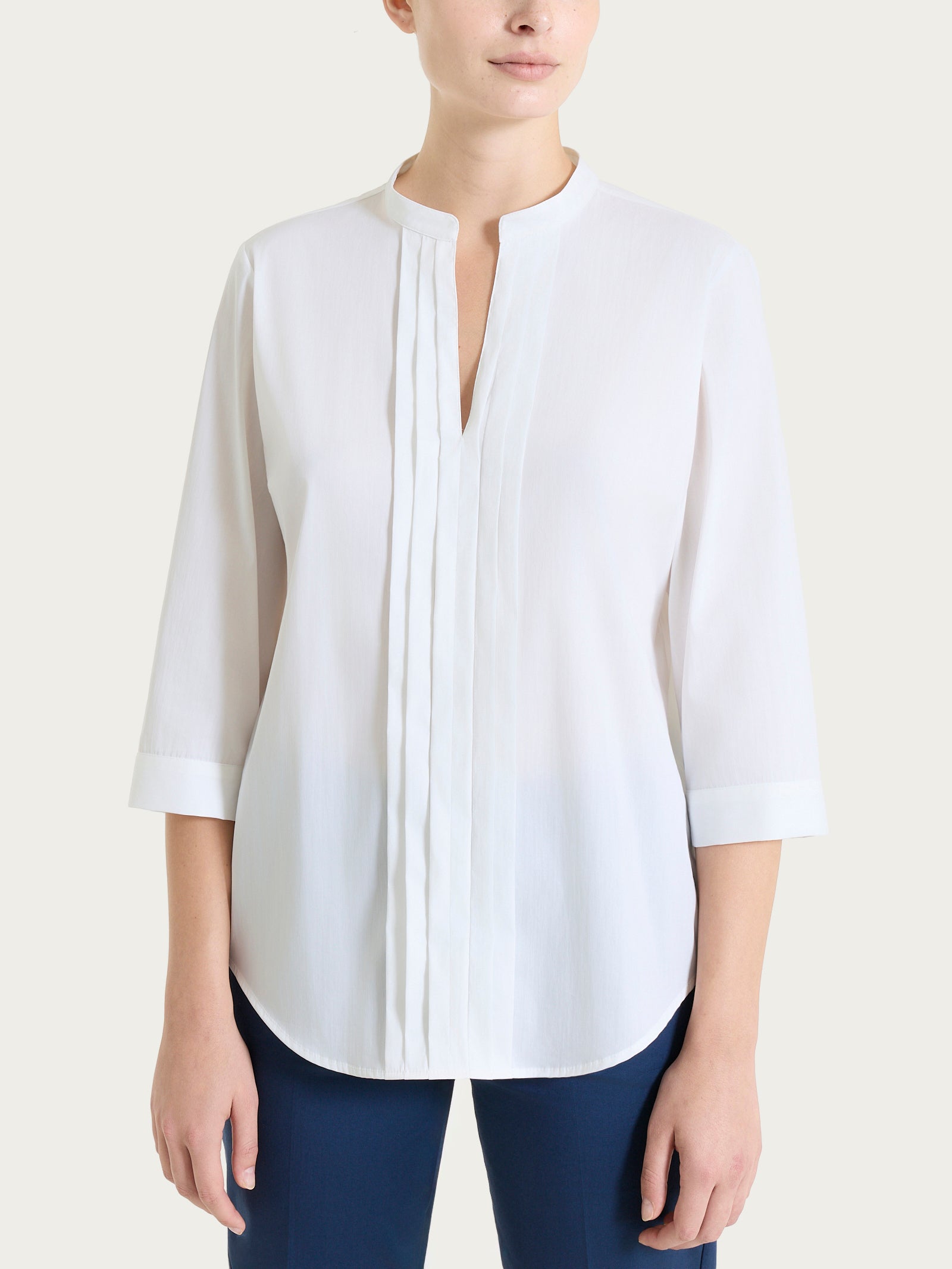 Ragno Gem camicia manica 3/4 poplin cotone bianco