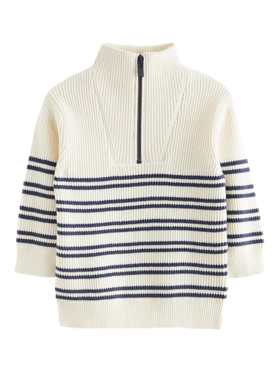 Next Ragazzo maglione zip corta ecru cream 92-98